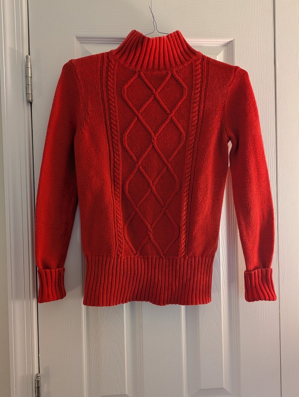 J.Crew Bright Red Cable Knit Cardigan Sz XS